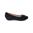 thumbnail image 2 of Victoria K Women's Belt Strap Gold Buckle Wedge Flats, 2 of 6