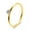 Gold, variant on Silver/Gold/Rose Gold CZ Band Women's Gift Titanium Steel 1mm Tail Ring Size 5-9