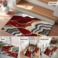 thumbnail image 6 of 2x3 Door Mat Rug, Red Marble Non-Skid Rubber Backing Large Rectangle Rugs - Living Room Bedroom Home Office, Grey Gold Texture Vintage Farmhouse Art Indoor Floor Mat Carpets Washable Rug, 6 of 9