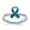 Blue, variant on Fine Jewelry 925 Sterling Silver Pink Enameled Awareness Ribbon Ring for Women Size 7