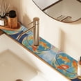 thumbnail image 2 of Yayeee Faucet Mat for Kitchen Sink 30" Diatomite Long Splash Guard Pad, Art Goldfish, 2 of 7