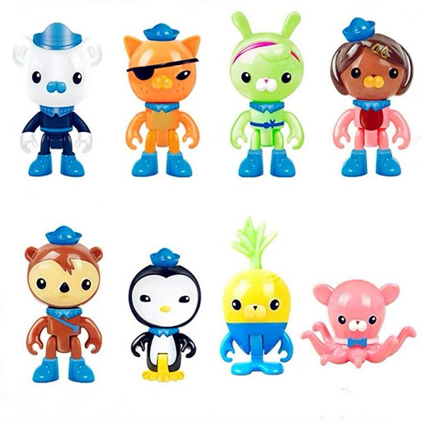 8 Pcs Octonauts Cake Topper Decorations Children Mini Toys Peso Kwazii Captain Barnacles Cupcake Toppers For Birthday Party Supplies Walmart Com