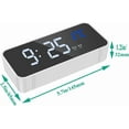 thumbnail image 6 of Digital Alarm Clock, Mirror LED Clock, Desk Clock with Voice Control, 4 Adjustable Brightness, Dual Alarms, Snooze, USB Charging Port, for Bedroom, Bedside, Office, Kids, Elderl, 6 of 8