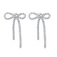 thumbnail image 1 of Bling Rhinestone Bowtie Earring Women Stylish Bow Earring Stud Shiny Fashion Ear Jewelry, 1 of 3
