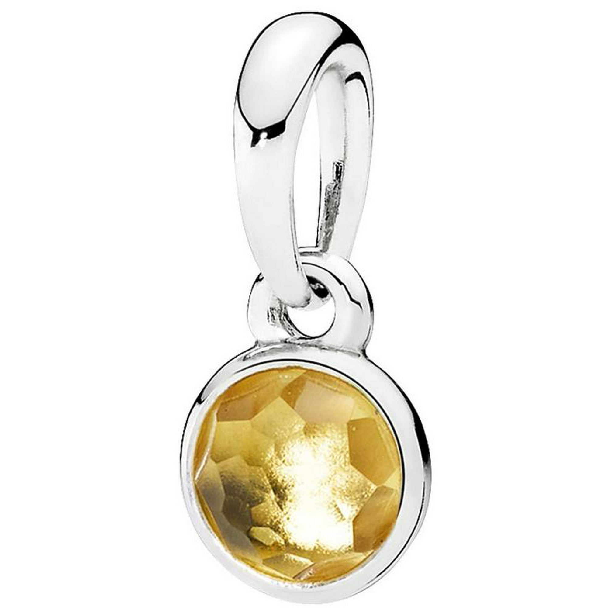 PANDORA November Droplet Pendant Citrine 390396CI Walmart