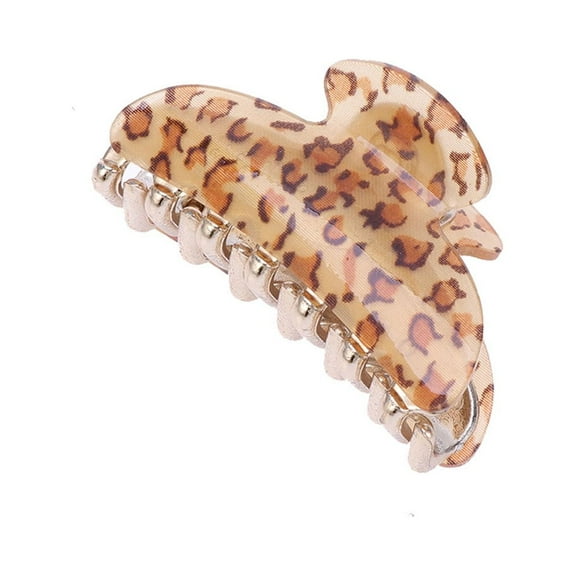 Clispeed Leopard No Bend Hair Clips Shallow Hairpin Plastic 1Pcs for Women
