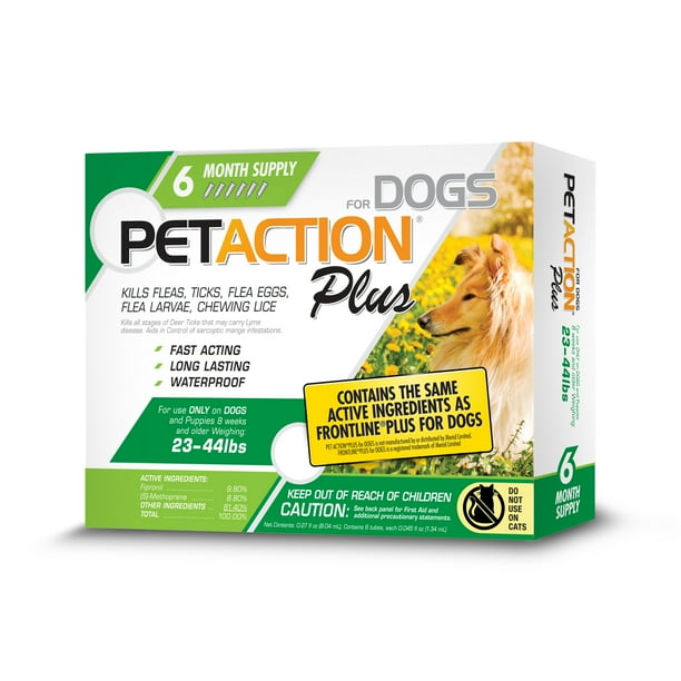 Pet Action Plus Flea & Tick Treatment for Medium Dogs, 2344 lbs, 3