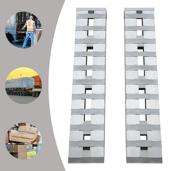 Truck Car Auto Trailer Ramps, 2pcs Aluminum Trailer Ramps, Loading Ramps 2Pcs* Trailer Ramps for Loading and Unloading Motorcycles, Bicycles