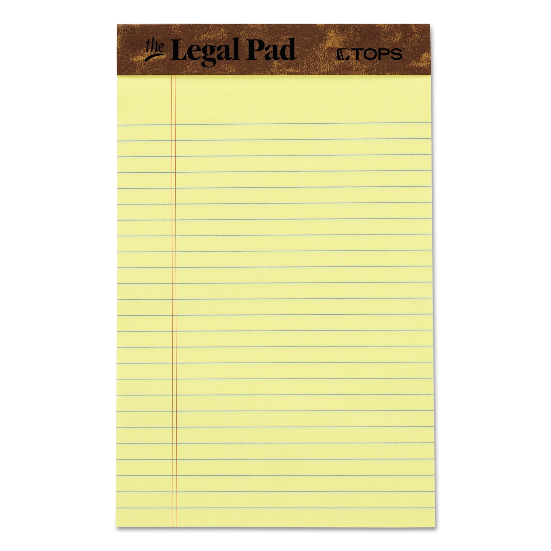 TOPS The Legal Pad Writing Pads, Jr. Legal Rule, 50 Sheets, Can, (7500