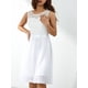 thumbnail image 5 of VISgogo Mujer Verano A-line Vestidos Color Sólido Recorte Cuello Redondo Túnica Cintura Sin Mangas Vestido VISgogo moda, 5 of 8