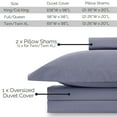 thumbnail image 3 of Southshore Fine Living, Inc. Premium Collection Oversized King Duvet Cover Set 3-Piece, Denim, 3 of 9