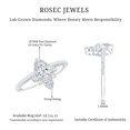 thumbnail image 6 of Rosec Jewels Lab Diamond Engagement Ring for Women - Vintage Style Ring - EF-VS Grade Certified, 14K White Gold, US 13.00, 6 of 7