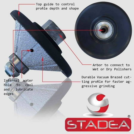 Stadea Diamond Profile Wheel / Profile Grinding Wheel 45 degree / Bevel 25 MM 1