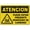 Warning Sign 1, variant on Spanish Caution Eye Protection Required Sign 8"x12", Aluminum Tin Warning Signs for Home Outdoor Garden, Weatherproof Bilingual PPE Sign
