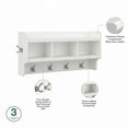 thumbnail image 4 of Woodland 40W Shoe Bench with Doors and Coat Rack in White Ash - Engineered Wood, 4 of 10
