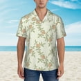 thumbnail image 2 of Disketp Hawaiian Shirts For Men,Rose Darkseagreen Color Background Print Mens Casual Short Sleeve Button Down Shirts Beach Shirt, 2 of 7
