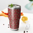 thumbnail image 3 of 30oz Red Christmas Tree Pattern Tumblers Stainless Steel Tumbler with Lid and Straw,Vacuum Insulated Double Wall Travel Tumbler Cups Mug with Cleaning Brush for Coffee,Tea, 3 of 7