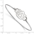 thumbnail image 2 of Sterling Silver 7in Official Licensed Collegiate Auburn University (AU) Small Ctr Wire Bangle, 2 of 3