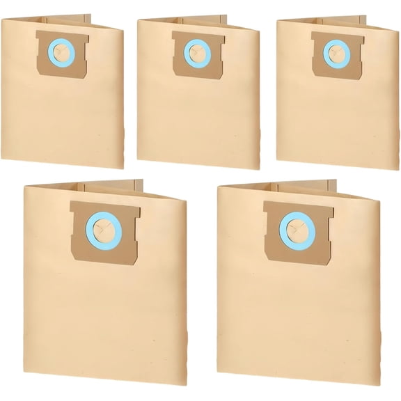 5 Pack DXVA19-4101 Shop Vacuum Bag Compatible DEWALT Shop Vac 6-10 Gallon Wet/Dry Vacuum Cleaner Model: DXV06P, DXV09P, DXV09PA, DXV10P, DXV10PL, DXV10S, DXV10SA, DXV10SB Dust Bag Accessory Ki