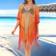thumbnail image 2 of successthop Women's Swim Cover Ups for the Beach Casual Crewneck Dress Short Sleeve Swimsuit Summer Holiday Swimwear, 2 of 5