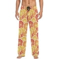 thumbnail image 2 of FREEAMG Lemon Grapefruit Pajama Pants for Men, Men's Separate Bottoms, Pure Cotton Comfortable Lounge Pants for Men（325）, 2 of 7