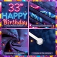 thumbnail image 4 of Neon Style 33rd Birthday Banner Pink Blue Neon Display Star Decorations Purple Pom Poms 33 Birthday Backdrop for 33rd Birthday Party Adult Birthday Celebration Neon Themed Party, 4 of 9