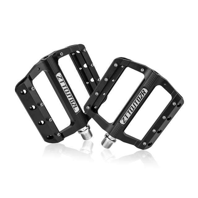 ZTTO JT02 1 par de bicicletas Pedal plano Acero Axis Safe Ass Safe Pedales de color sólido Reemplazo de piezas de ciclo de montaña Suministros Negro Inevent OD003649-02