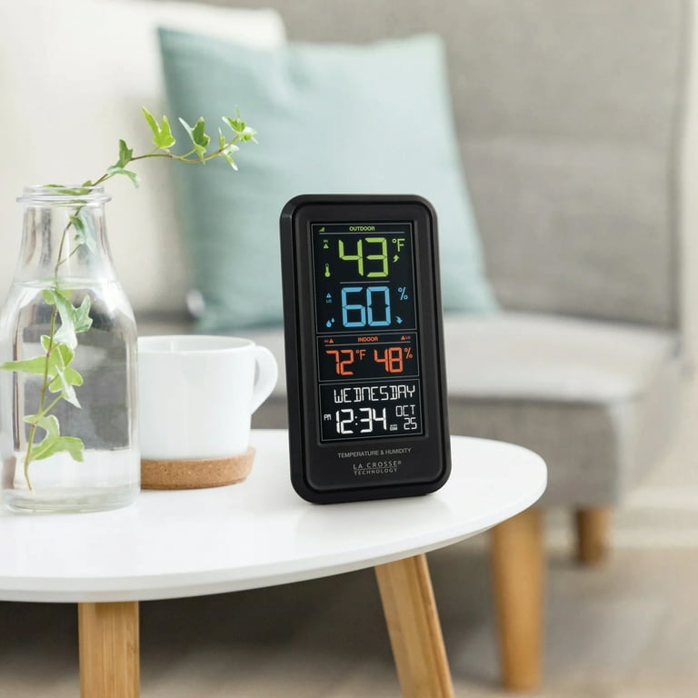 La Crosse Technology® Electric/battery-powered Color-lcd Wireless 2-piece  Digital Personal Weather Station With Hygrometer And Calendar : Target