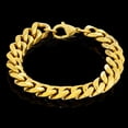 thumbnail image 3 of Invicta Jewelry Men's Curb Chain Gold Plated Steel Bracelet (14mm) - 9", 3 of 8