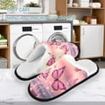 thumbnail image 3 of Women's Men's Slippers, Non-Slip Travel Unisex Fleece House Shoes Dancing Butterflies Gracefully, 3 of 7