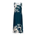 thumbnail image 4 of FcBaudy Robe Sans Manches Col Rond, Robes d'Été pour Femmes, Robes Femmes Robe Longue Imprimée Sans Manches et en Lin Col Rond Robe Femmes, 4 of 5