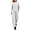 Gray, variant on Womens Two Piece Sets Summer Spring Outfit Sets Fashion Round Neck Short Sleeve Top and Elastic Waist Long Pants