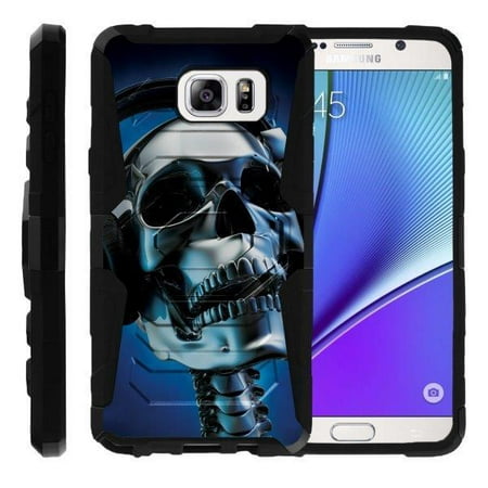 TurtleArmor ® | For Samsung Galaxy Note 5 N920 [Sturdy Kickstand] Dual Layer Case Holster Belt Clip - Skeleton