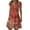 Red, variant on Women's Bohemian Floral Print Short Sleeve V-Neck Casual Summer Dress, Lightweight A-Line Midi Dress, Elegant Beachwear,Black L