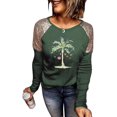 thumbnail image 1 of T-Shirt de Baseball à Blocs de Couleur pour Femmes Noël Décontracté à Manches Longues, 1 of 2