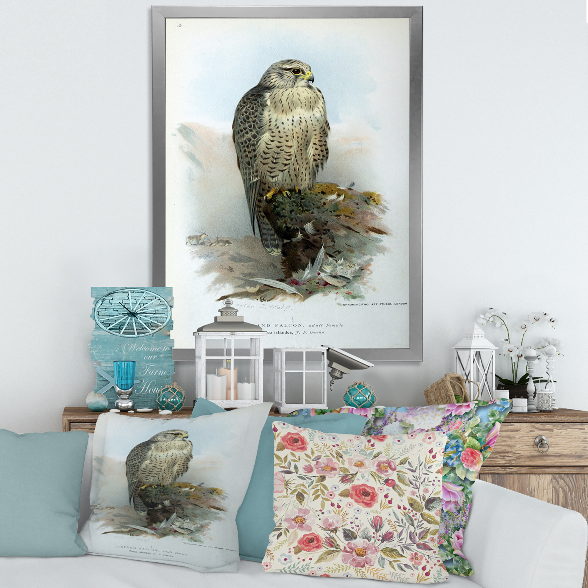 Designart 'Ancient Bird Life V' Traditional Framed Art Print