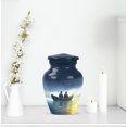 thumbnail image 6 of JAGASY Fishing Small Urn For Brother - Water Boat Birds Decorative Urns for Human Ashes Keepsake - Blue Mini Urn for Ashes Adult Male - Miniature Cremation Urns for Sister - (3 Inch), 6 of 7