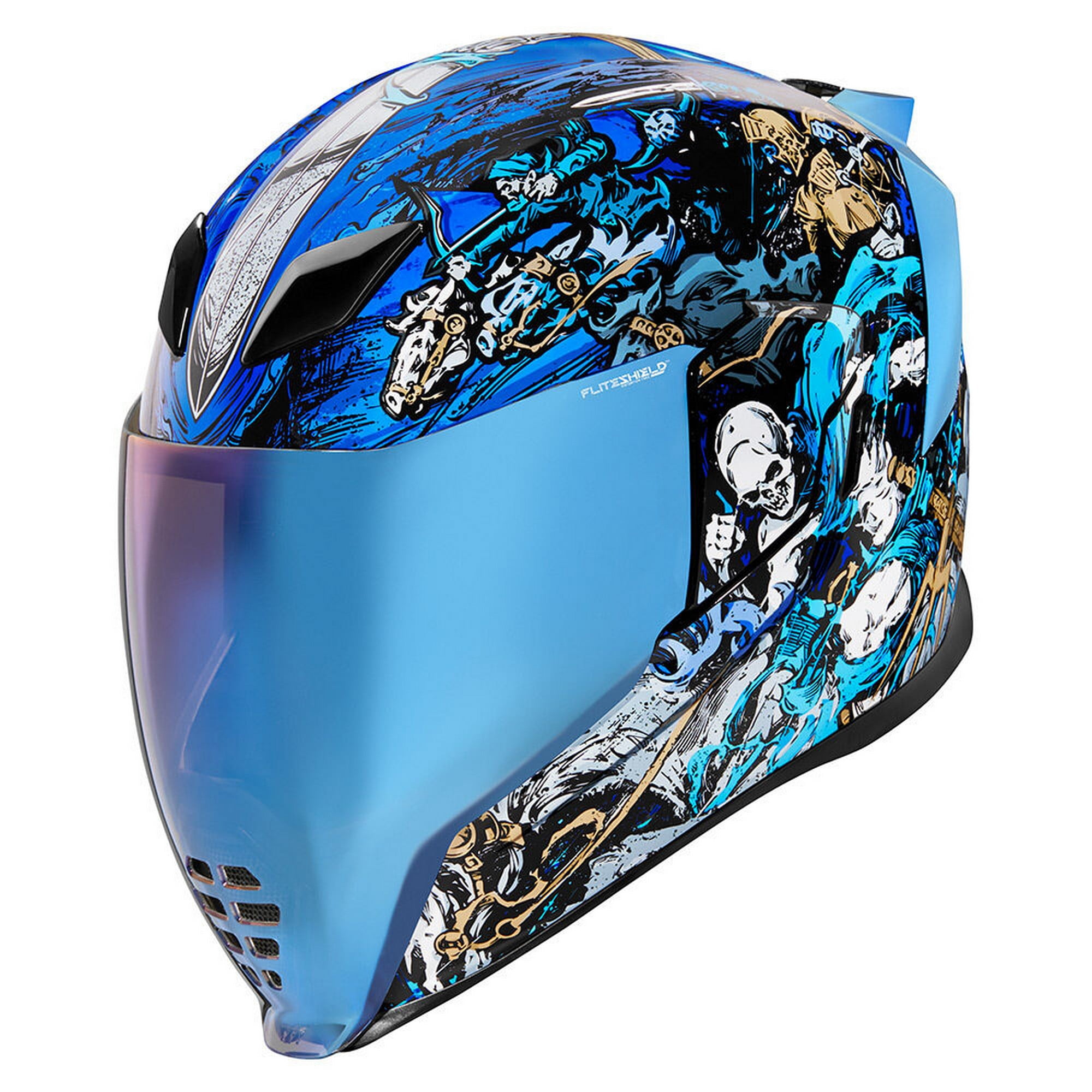 Icon Airflite 4Horsemen Motorcycle Helmet Blue XL - Walmart.com