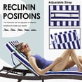 thumbnail image 5 of 72" ×21" Outdoor Chaise Lounge Cushion, 3" Thick High-Density Foam Fill, with Removable Headrest, Waterproof Fade Resistant, Replacement Cushion for Lawn Pool (Blue White Stripes 2PCS), 5 of 8