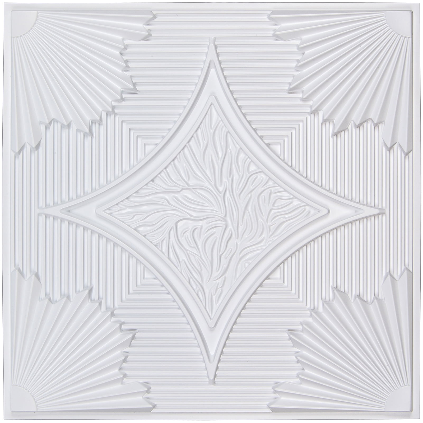 24" x 24" PVC Ceiling Tiles Princess White Grid System Pop In 