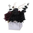 thumbnail image 3 of Flores artificiales de Halloween en caja de madera para centro de mesa Rojo oscuro, 3 of 9