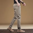 thumbnail image 5 of Pantalones casuales de sastrería para hombre, pantalones holgados de negocios para hombre, pantalones de oficina holgados de algodón, rectos, ajustados, largos, clásicos, ropa de calle, 5 of 5