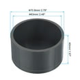 thumbnail image 2 of Tapa de extremo de tubo UPVC Uxcell de 2", 3 paquetes, acoplamiento de grado de muebles en gris, 2 of 6
