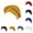 Blue, variant on Golden Pearl Embellished Braided Headband Hat Floral Design Elegant Modest Hair Cover For Women Special Occasions