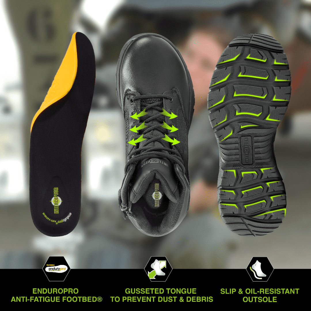 Interceptor Women's Buffer Zippered 8" Soft Toe Tactical Boots