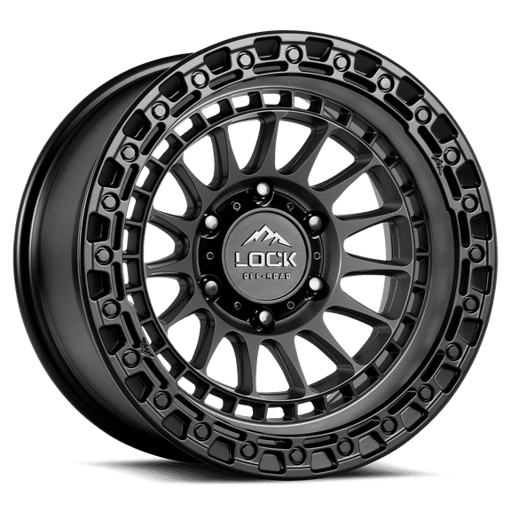 Lock Off-Road Mojave Matte Grey with Matte Black Ring 9-17