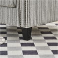 thumbnail image 6 of JERFIT Modern Upholstered Accent Armchair with Nailhead Trim, Soft Striped Fabric, Compact Seating for Living Room, Bedroom, Office, Grey, 6 of 10