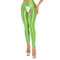 thumbnail image 3 of Leggings sin entrepierna con recortes brillantes para mujer, cintura alta, entrepierna abierta, muslo, calados, pantalones elásticos altos, pantalones ajustados para entrenamiento de Yoga, 3 of 5