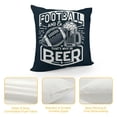 thumbnail image 4 of JRXY Football and Beer Throw Pillow Covers Decorative Square Pillowcases for Couch White, 4 of 5