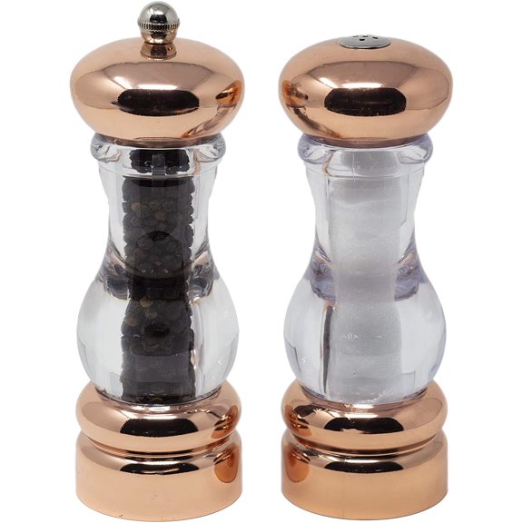 Olde Thompson 7" Del Norte Copper Adjustable Pepper Mill & Salt Shaker Set
